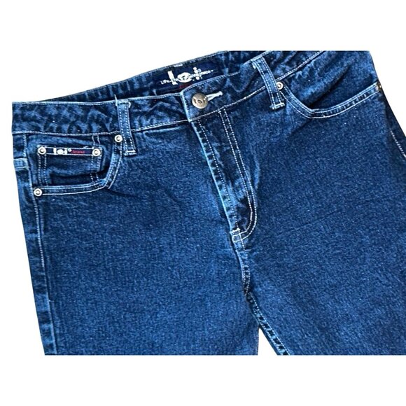 VTG l.e.i. Womens Sparkling Boot Cut Jeans Size 9 Y2K Indie Grunge Skater - Picture 3 of 4